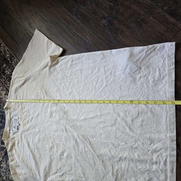 Maison Margiela 100% Organic Cotton Jersey T-Shirt Off-White Cream Ivory Sz XXL - Picture 5 of 11